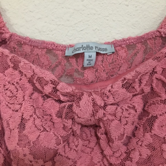 Charlotte Russe Lace Crop top size Medium - Picture 3 of 4